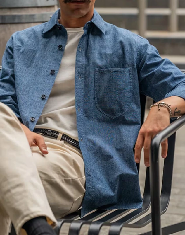 Vải sơ mi Chambray may áo sơ mi