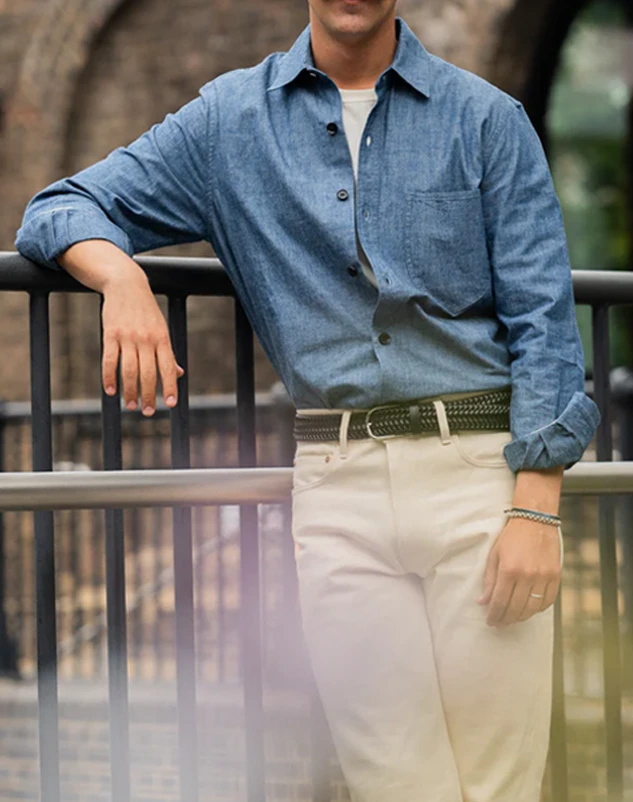 Vải sơ mi Chambray shirt office
