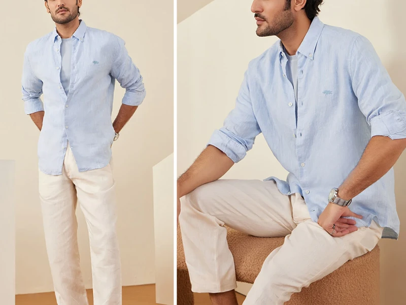 vải sơ mi Linen - Andamen Mystic Linen Shirt