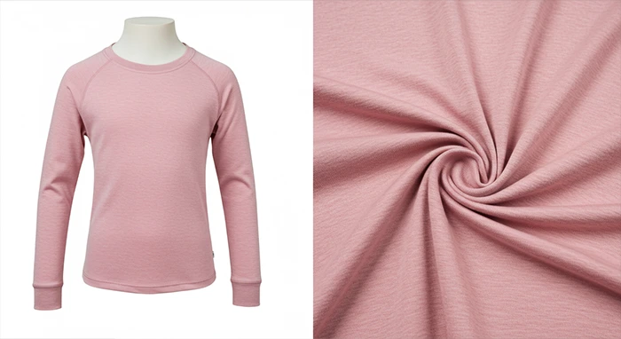 activewear raglan Organic Cotton pha Spandex màu hồng pastel