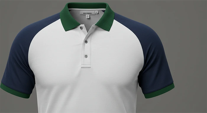 áo thun raglan kết hợp giữa áo polo cổ điển và tay áo raglan thể thao