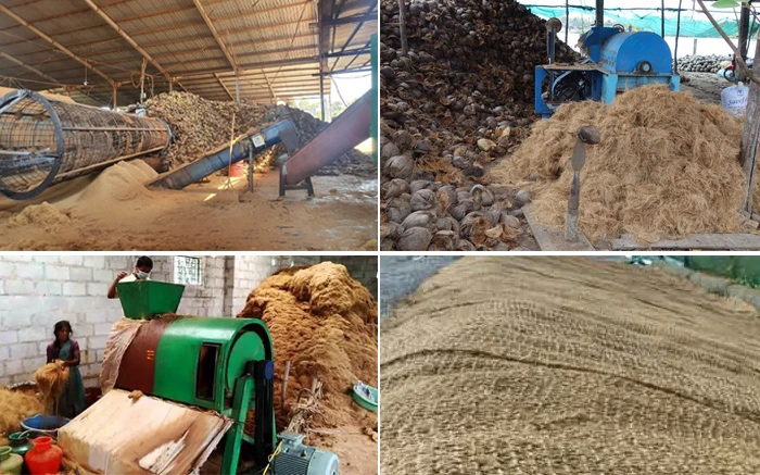 quy trình sản xuất fiber xơ dừa