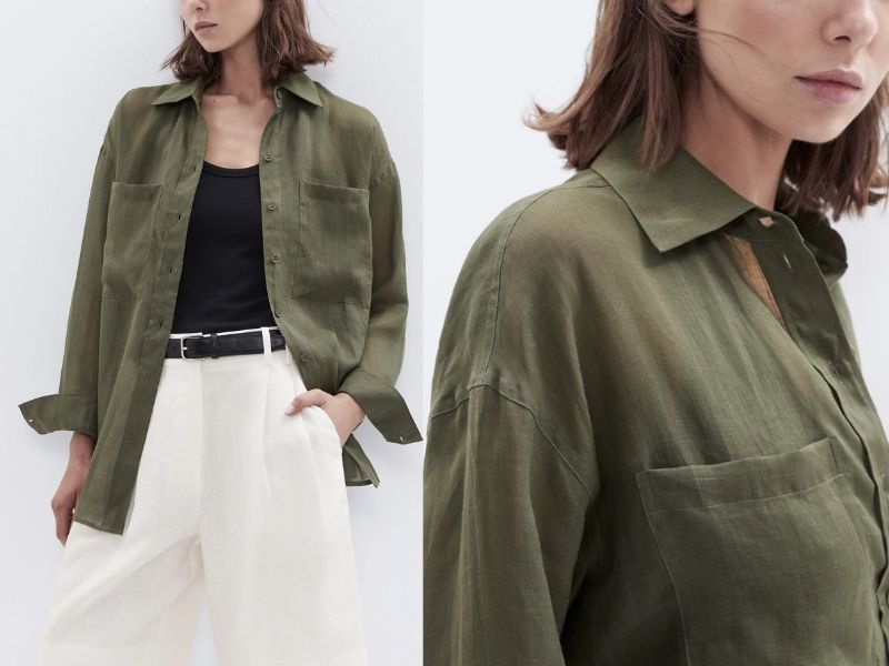 Áo Oversized Shirt làm từ Ramie của thương hiệu UNISON