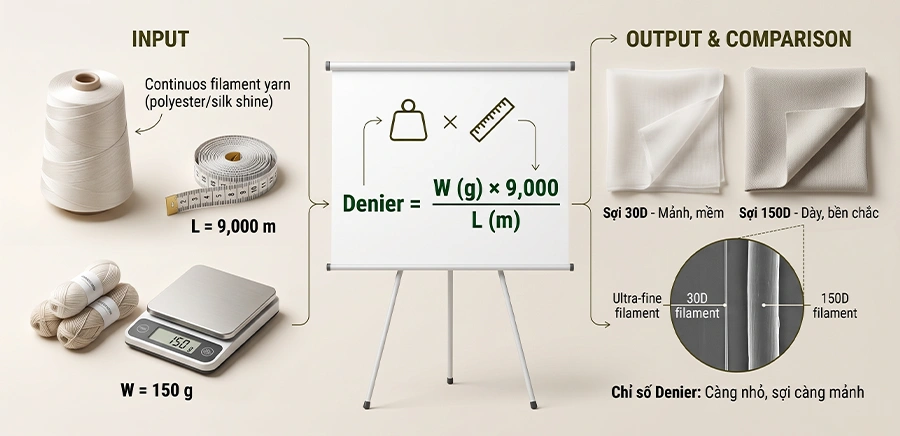 Chỉ số sợi vải Denier
